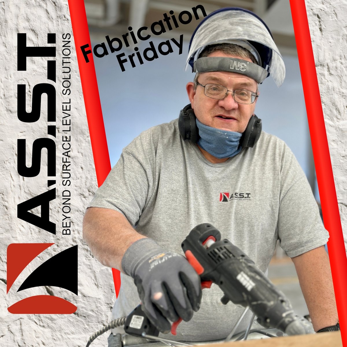 ASST_PA's tweet photo. Tedd is a 4 year member of the team at ASST. Today he is fabricating work for Easley &amp; Rivers, Inc. who partnered with ASST on its UMPC project. 26 yrs of fabrication/installation experience w/ solid surface thermoforming &amp; quartz, we have the experience to do what others won't!! https://t.co/wAlt7QCTLb
