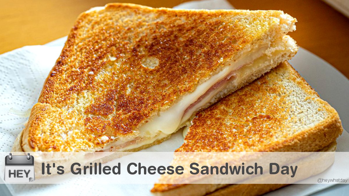 It's National Grilled Cheese Sandwich Day! 
#NationalGrilledCheeseDay #GrilledCheeseSandwichDay #GrilledCheeseDay