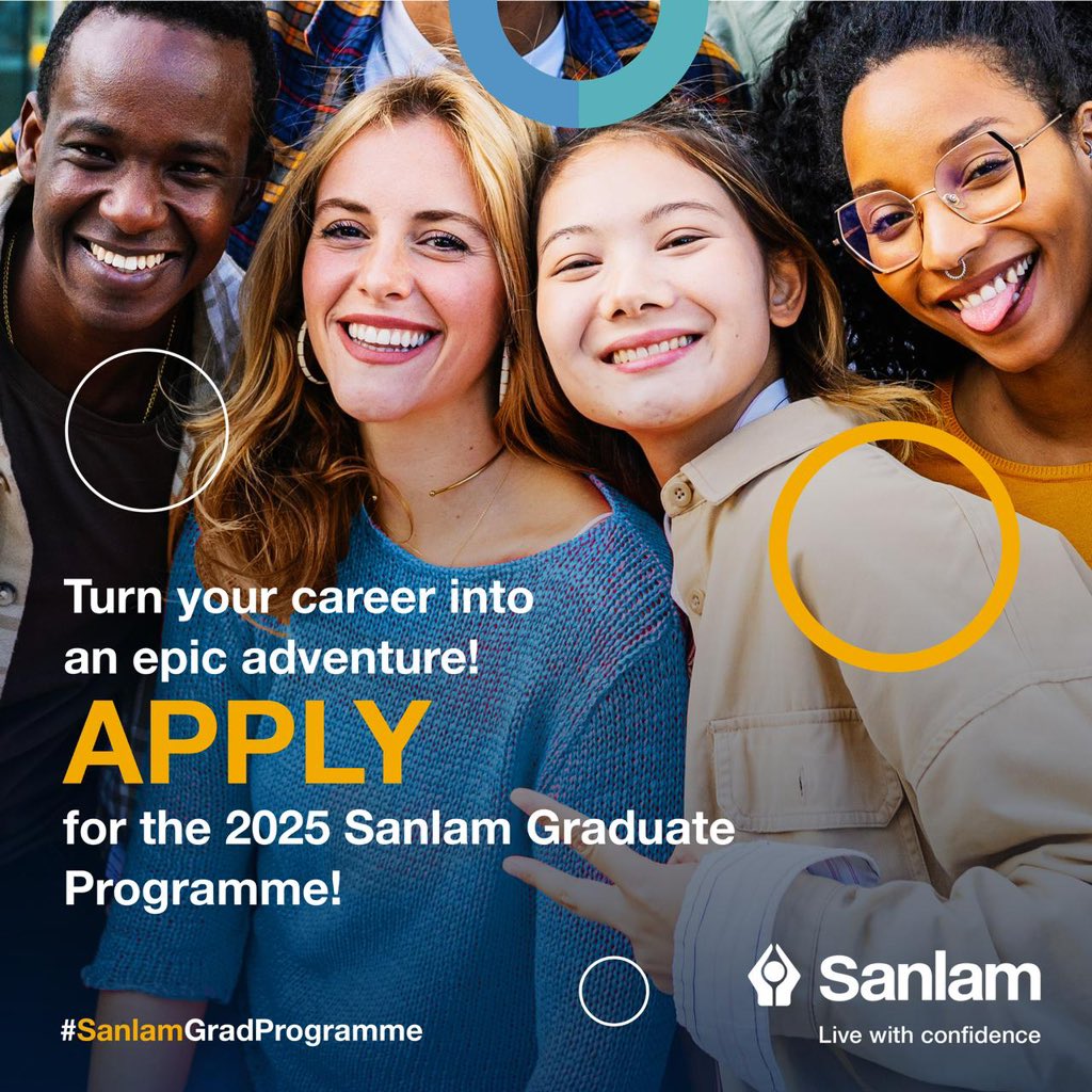 Passionate about Accounting, Risk & Compliance, or Marketing? The 2025 Sanlam Graduate Programme is your gateway to success. With top-tier mentorship and a culture of innovation, there's no limit to what you can achieve. Apply now! 🤩🔥bit.ly/3TJrqw7 #SanlamGradProgramme