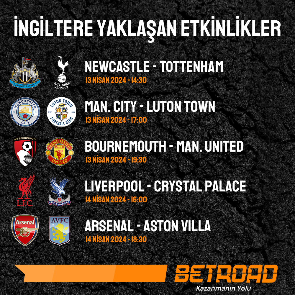 🏴󠁧󠁢󠁥󠁮󠁧󠁿 Şampiyonluk yarışının tüm hızıyla devam ettiği Premier League’de son maçından beraberlikle ayrılan Liverpool, Crystal Palace engelini aşabilecek mi? İşte İngiltere’de bu hafta oynanacak en popüler karşılaşmalar! Betroad Giriş: bit.ly/3TyqoDr