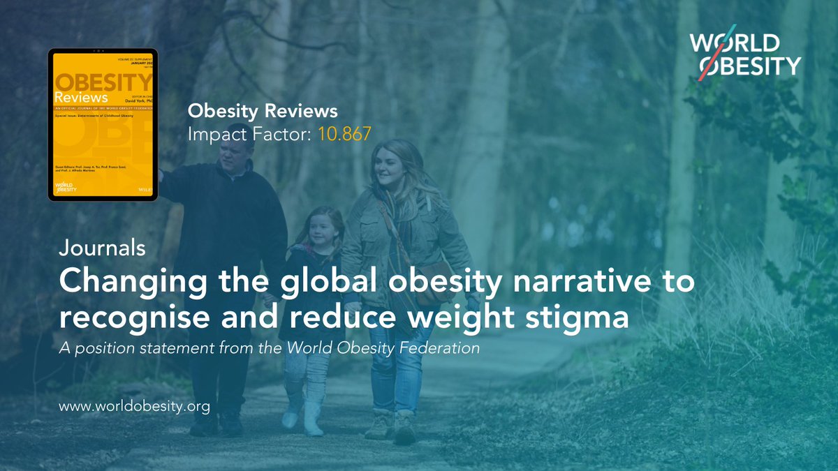 🌍 Weight stigma is a global health and human rights issue that hinders health promotion efforts worldwide. It leads to systemic disadvantages and adverse health consequences. #EndWeightStigma ➡️ Read our latest position statement in #ObesityReviews: onlinelibrary.wiley.com/doi/full/10.11…