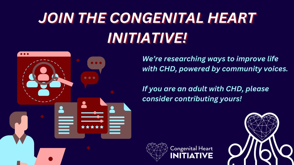 Our team is engaging registry participants, researchers, and #CHD care providers to answer key questions around improving mental health, health care transitions, and overall quality of life. Join us: bit.ly/3CIIWa7