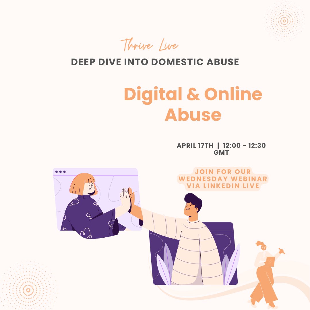 Sign up for our Wednesday webinar next week at 12:00 GMT on Digital &amp; Online Abuse via LinkedIn Live🚀
 
We will be diving into definitions, legislation, impact and actionable steps businesses can take to create a supportive work environment

Secure your spot now! 📝