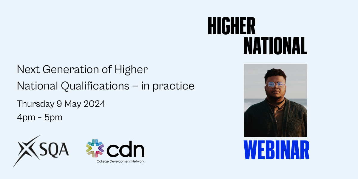 Join SQA and CDN next month for our latest interactive webinar - NextGen: HN qualifications in practice. 📢 Hear reflections and best practice from practitioners. 💡 Get updates on the current and future position of the project. 👉 ow.ly/jYVF50Rcowx