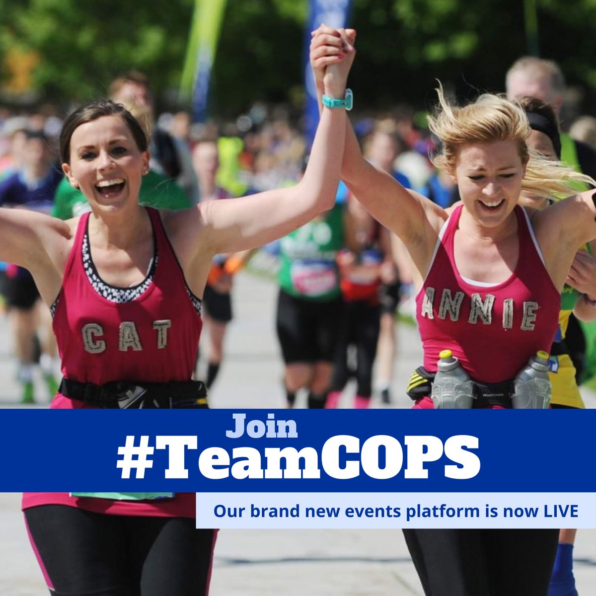 Join #TeamCOPS! 
From inflatable fun runs to international marathons, our brand new events platform is now live and has over 750 events ready to join.

To find out more click  ow.ly/2HW550ReSN4 

#teamcops #fundraisingfriday #peersupportcharity #policefamily  #fundraising