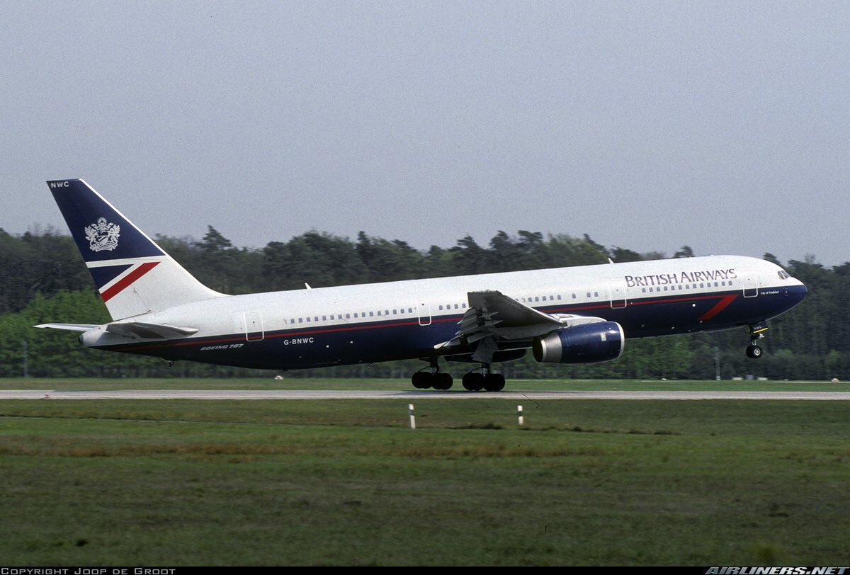 A British Airways B767-300 seen here in this photo at Frankfurt Airport in April 1996 #avgeeks 📷- Joop De Groot