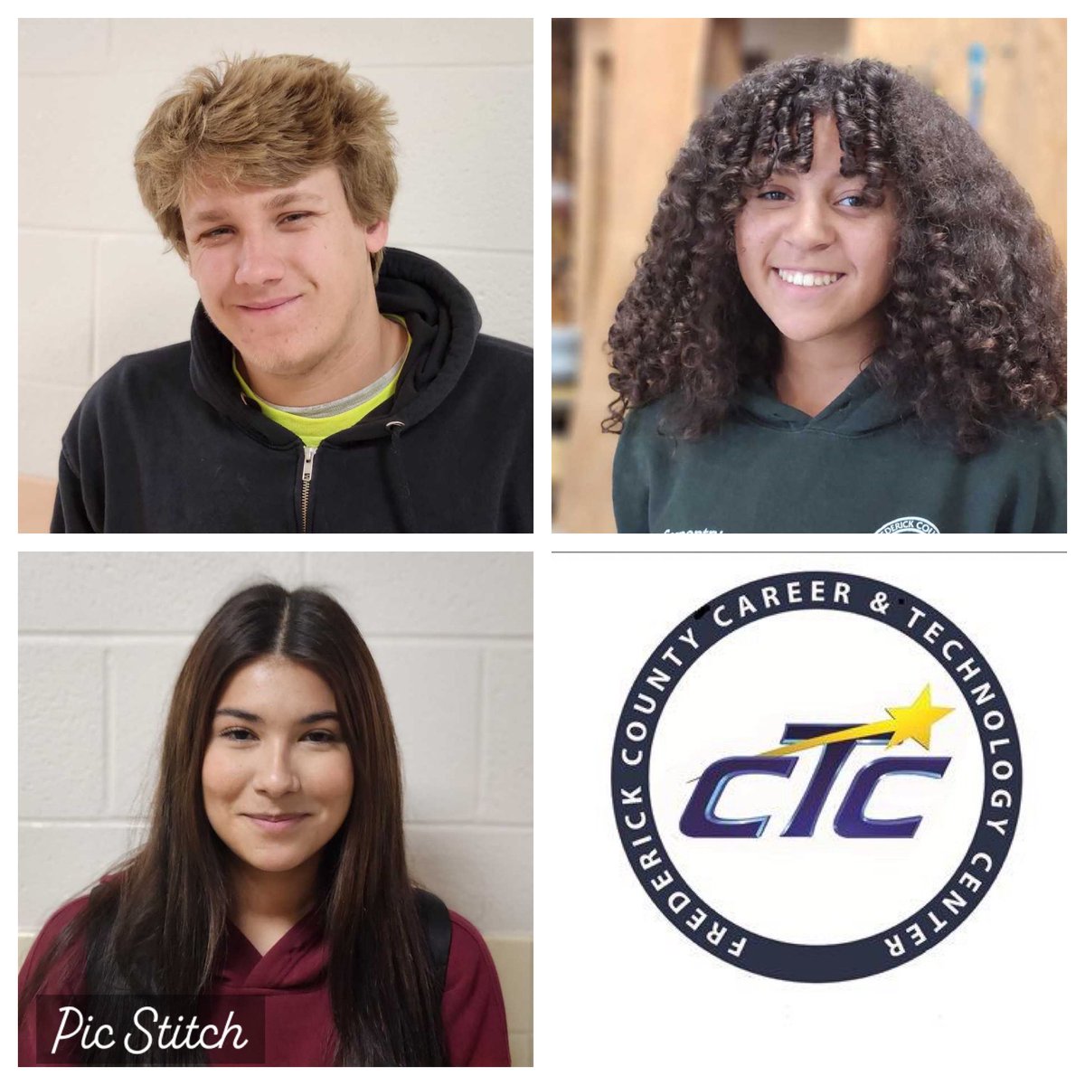 Congrats to our latest @FrederickCTC Students of the Month: Hanna (Cosmo2), Mason (Welding), Owen (Landsc), Taylor (Carp1), Daniel (Explorers), Victoria (Culinary ), Ashley (AOHP), Ethan (Web)- not pictured. @ChefLiddick @Landscape_CTC @AohpCtc