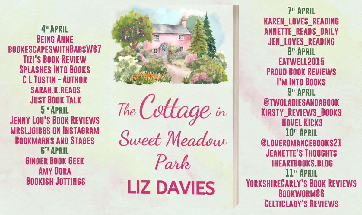 'This book was so cosy to read, it had a whole host of lovely and endearing quirky characters that warmed your heart.' says @YorkshireCarly about The Cottage in Sweet Meadow Park by @LizDaviesAuthor yorkshirecarly.wordpress.com/2024/04/11/blo…