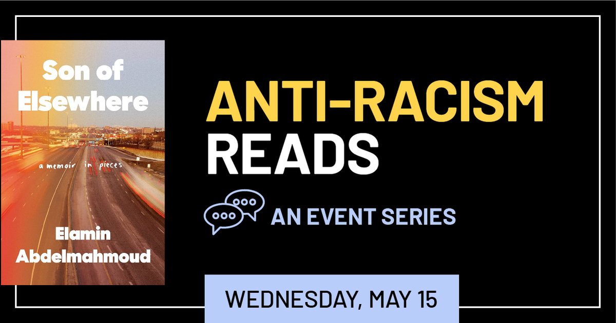 Join the Library & the #WStore for the next Anti-Racism Reads on Wed May 15. Ola Idris will be in conversation with writer & podcaster Elamin Abdelmahmoud about his book 'Son of Elsewhere.' Register now to attend either virtually or in person: bit.ly/ARRMay24