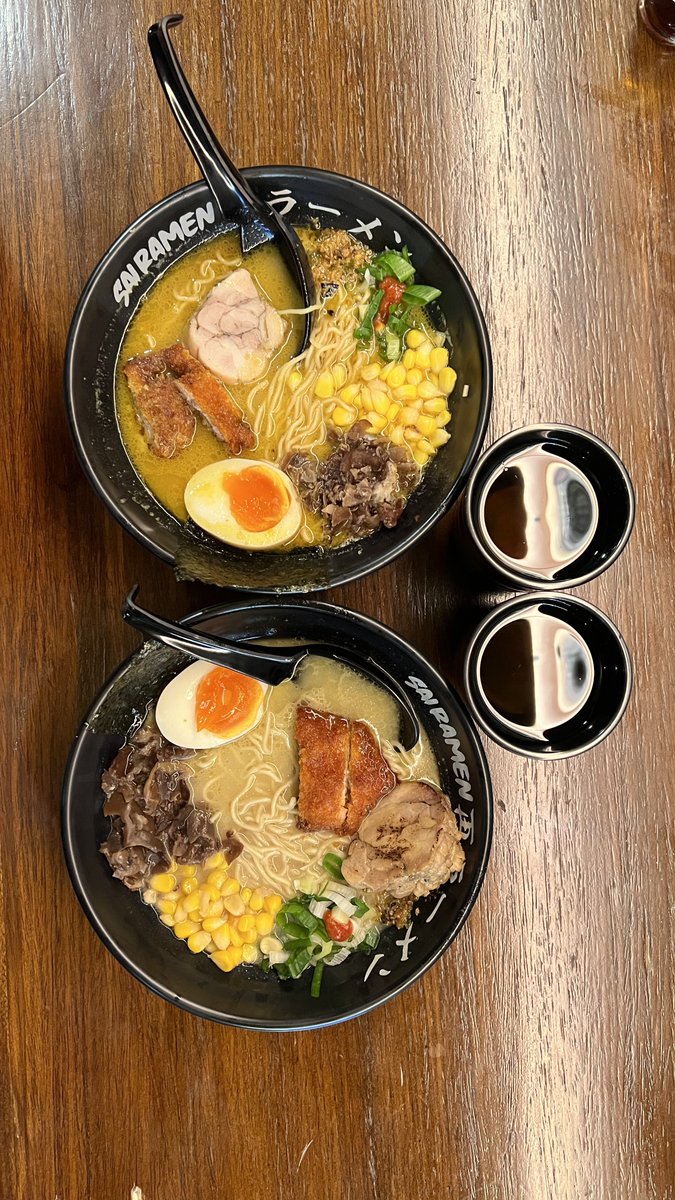 1. Sai Ramen
—> a classic. An affordable one at that. Every thing they add there blends really well, the broth is super rich in flavor.

2. Ramen For The Soul
—> their Aburi Ramen is SUPERB. Their charsiu is top notch, one of the best charsiu I’ve ever tasted. Quite pricey tho