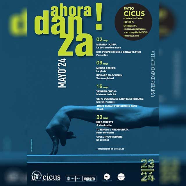 Programación del ciclo ¡Ahora danza! 2024 en el CICUS #Sevilla (del 2 al 23 de mayo) onsevilla.com/programacion-a… @CICUS_ @Unisevilla @ElctricaCultura @redacieloabiert @Gero_Dominguez @raquelmadrid4