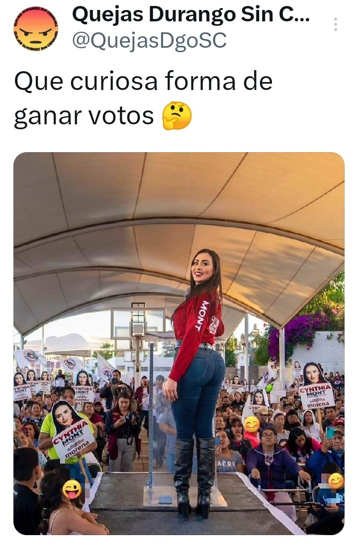 Nezahualcollotl's tweet photo. Solo en Durango.
@Sandra12Amaya tiene de suplente a @c_mont22 . Ambas andan campaña, si, como lo leéis, por eso  narices de chile relleno sigue cobrando en el @CongresoDurango y al mismo tiempo hace campaña.
@mario_delgado @CitlaHM @sdpnoticias @PartidoMorenaMx @Pajaropolitico https://t.co/UvCiWWMew8