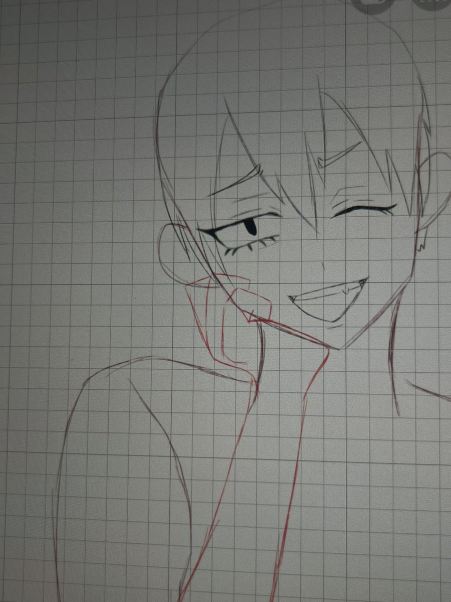 まだこれしか描いてないほんとに遅筆🥲
これもウィンク解釈不一致で納得いってないから変えます