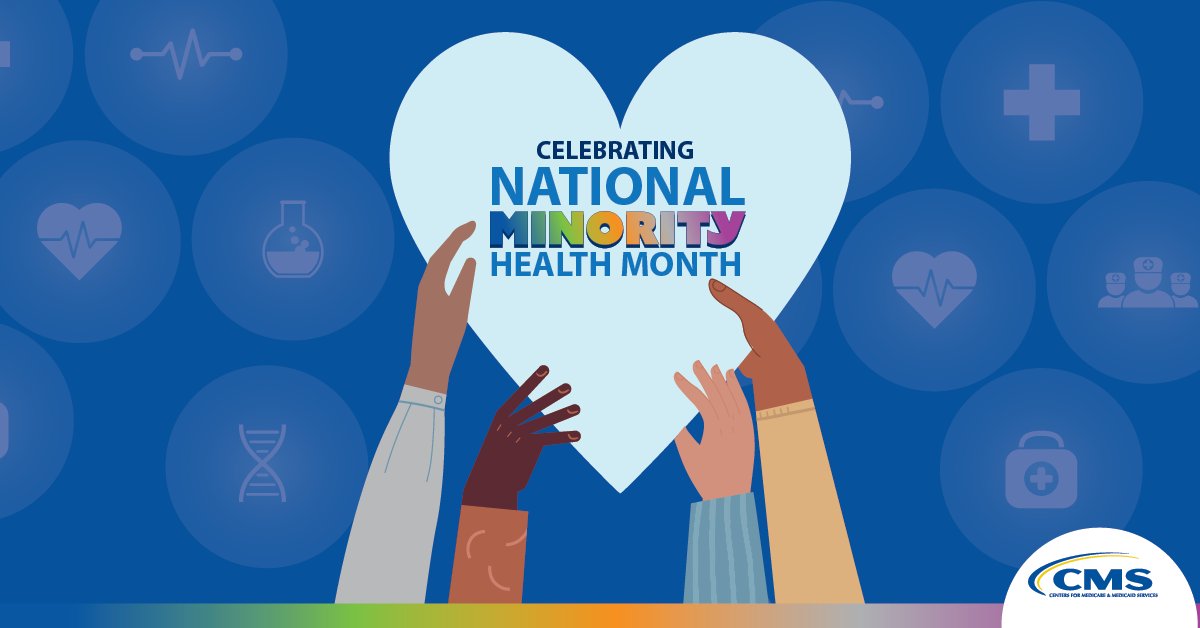#NationalMinorityHealthMonth is about raising awareness for the health disparities that persist for members of minority populations. @CMSGov's Office of Minority Health is focused on closing these health gaps and improving #HealthEquity. Learn more: cms.gov/pillar/health-…