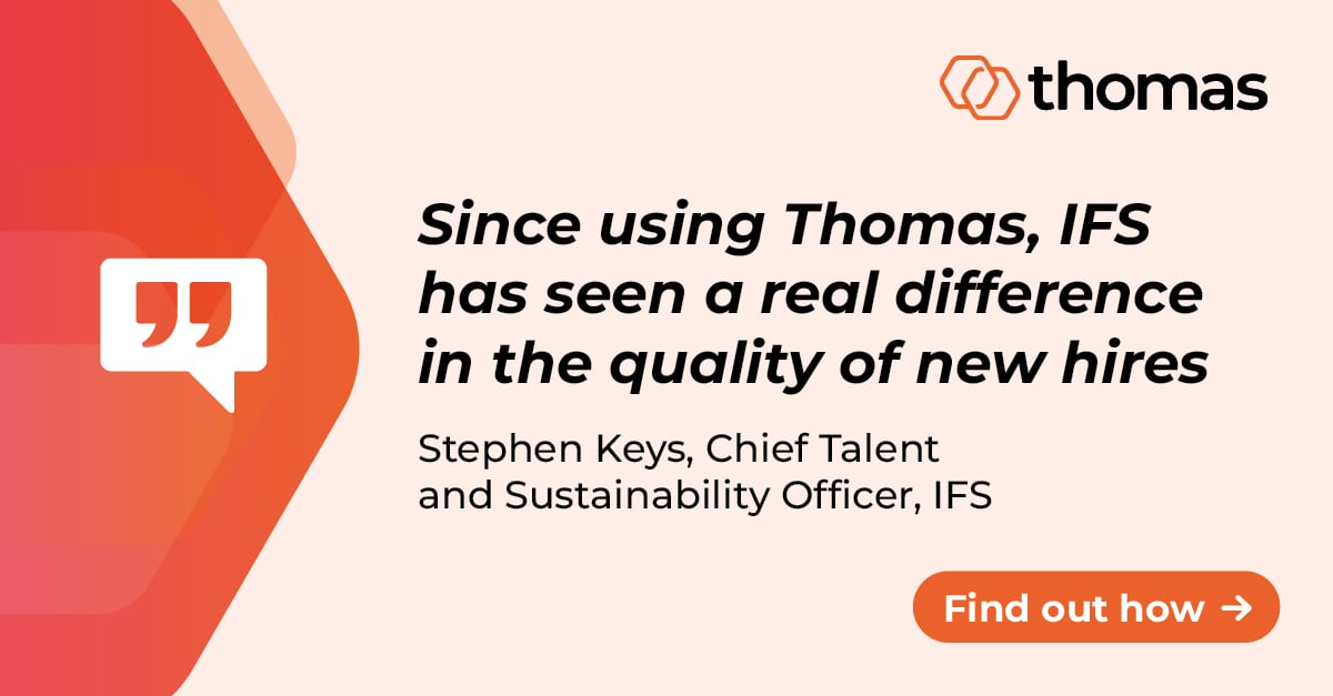 Find out how enterprise cloud software company IFS used the Thomas platform to improve candidate experience, reduce attrition and invest in people who will bring value to the business in the long term: bit.ly/4cMJvkD
