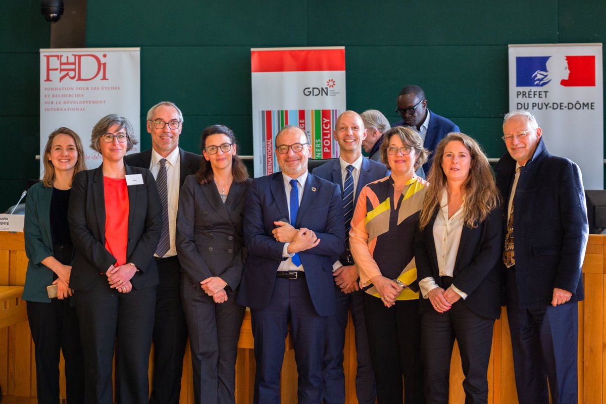 RiouxRemy's tweet image. Aux côtés de @CZacharopoulou &amp;amp; des élus, j’ai été ému avec les collègues @AFD_France &amp;amp; @DGTresor de participer au lancement du Pôle Clermontois de Dvlppt International #PDCI qui réunit @cerdi @FondationFERDI &amp;amp; @GDNint, l’œuvre d’1 vie, celle de Sylviane et Patrick Guillaumont🙏🏼