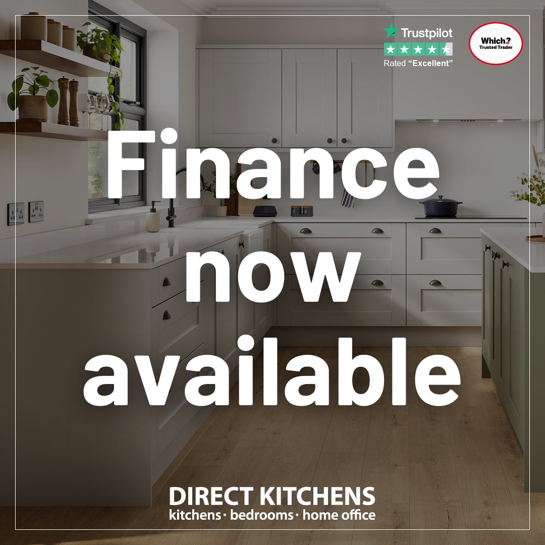 You asked, so we delivered - We are pleased to announce that finance is now available! 🤩 Learn more ➡️ bit.ly/3vRCz4V #DirectKitchens #KitchenDesign #KitchenShowroom