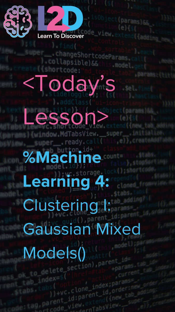 Today our LIDo cohort are taking the first of their unsupervised machine learning sessions: Machine Learning 4: Clustering I: Gaussian Mixed Models—exploring multiple distributions and Scikit-learn clustering. <a href="/LIDo_DTP/">LIDo</a>  #L2D #MachineLearning