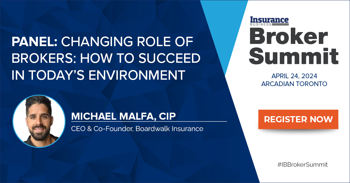 #IBBrokerSummit: Join us for a deep dive into the Changing Role of Brokers: How to Succeed in Today's Environment, featuring Michael Malfa, CIP, CEO & Co-Founder of Boardwalk Insurance. Register here: hubs.ly/Q02ryV1f0