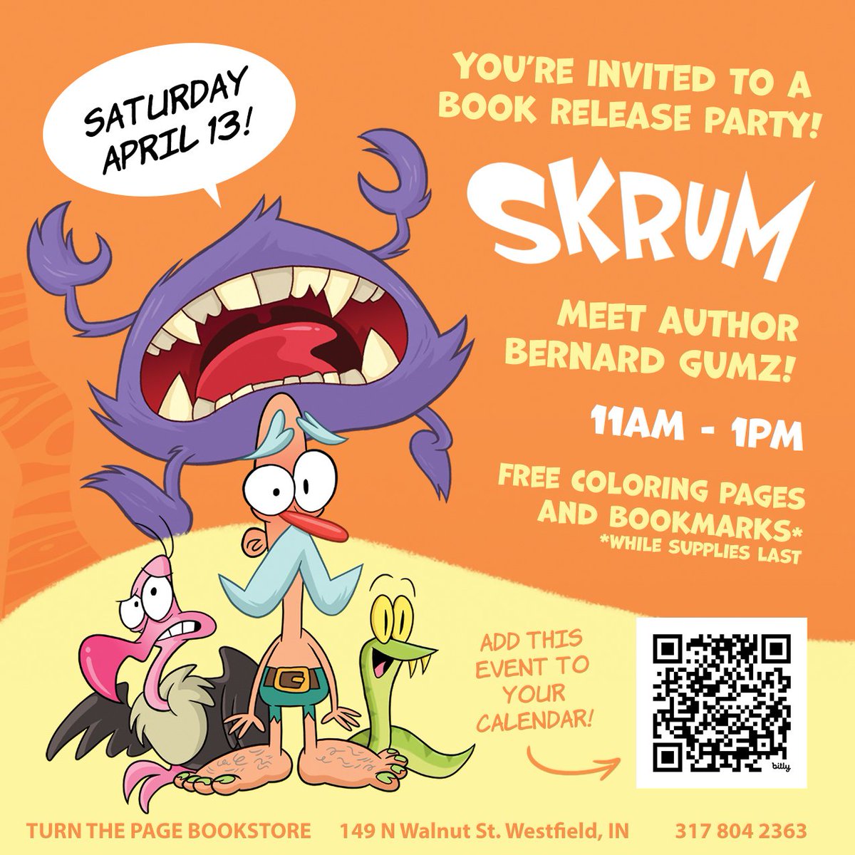 I'll have free blank mini-books for aspiring kid authors and illustrators at all of my book signings and school visits for SKRUM. I'm at Turn the Page bookstore tomorrow in Westfield, IN 11am-1pm 😁BernardGumz.com for all appearances #kidlit #indiana #indianapolis