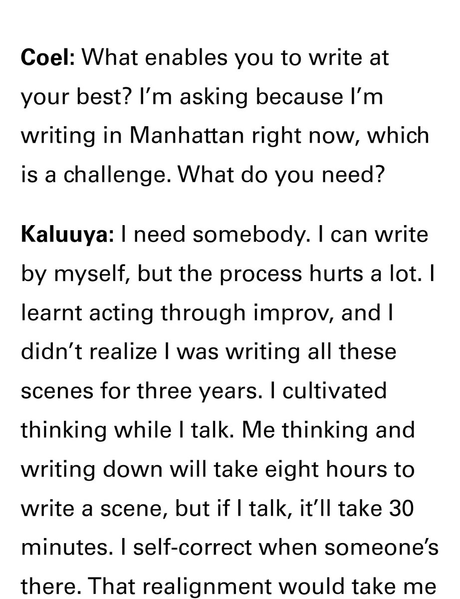 Sometimes when I feel sad, I remember that the only reason why Michaela Coel has dropped off the face of the earth is because she's away writing and then I feel better. I keep coming back to this interview. Daniel Kaluuya x Michaela Coel for @highsnobiety ✨️
