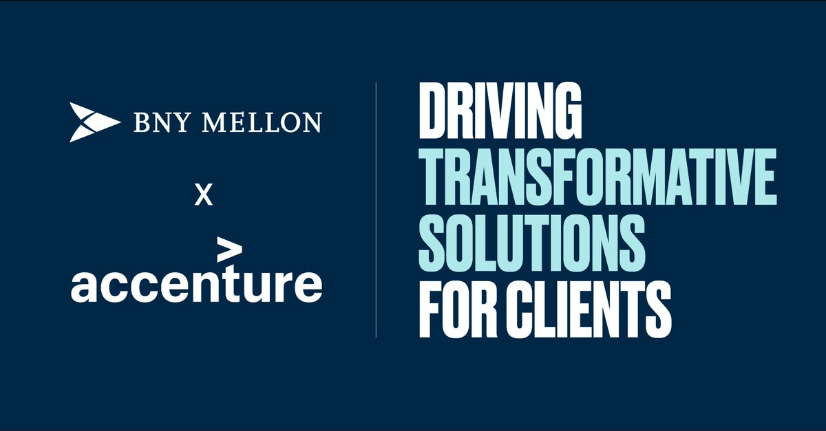 BNY Mellon is delighted to collaborate with @Accenture to help drive accelerated growth for clients. With an initial focus on BNY Mellon’s leading Data & Analytics solutions, this collaboration will help accelerate product development and delivery and will use leading…