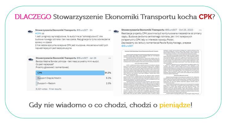 Temat trochę przycichł, więc przypominamy. Czy SET kocha #CPK bezinteresownie? Zachwycił się logiką projektu? NIE! Jest jednym z BENEFICJENTÓW wyjątkowej hojności spółki. Wielu już tęskni za 'Ancien régime'! 'Obdzwonieni' dziennikarze, firmy budowlano-projektowe, stada doradców.