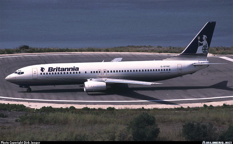 A Britannia Airways B737-800 seen here in this photo at Corfu Airport in September 2001 #avgeeks 📷- Dirk Jaeger