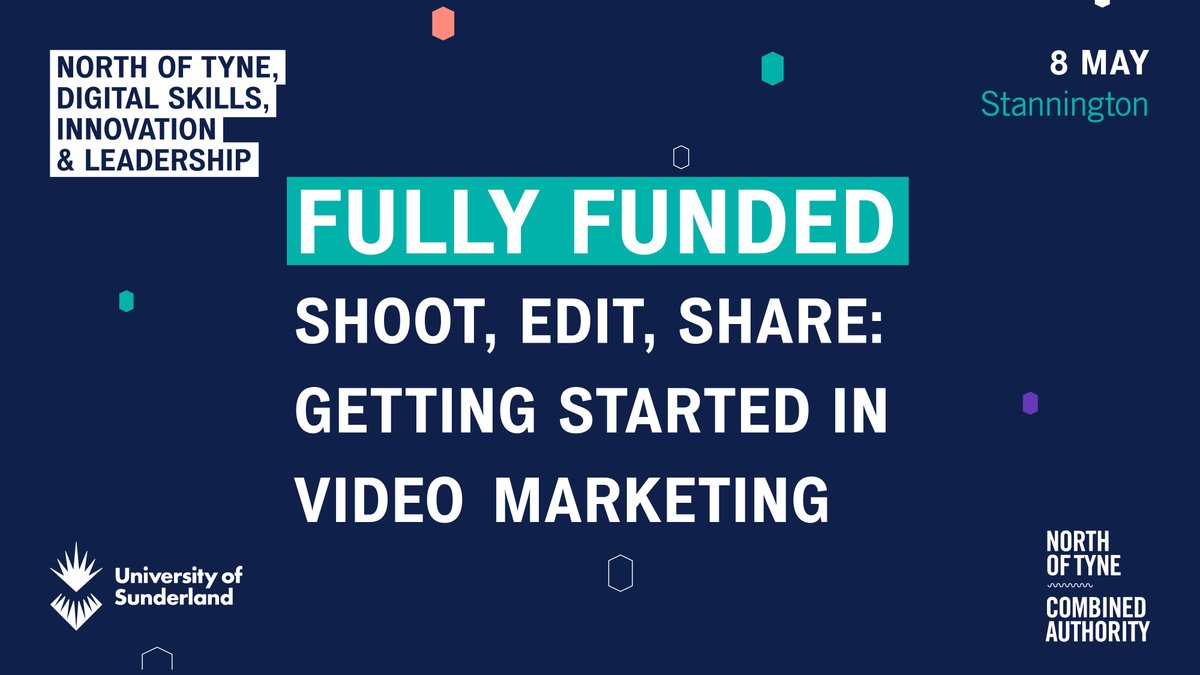 Shoot, Edit, Share: Getting Started in Video Marketing - Access this FULLY FUNDED course & gain an understanding of the growing medium of digital video marketing. Learn how to shoot, edit & deliver videos tailored to your target audience. digitalskillsnorthumberland.co.uk/course/shoot-e…