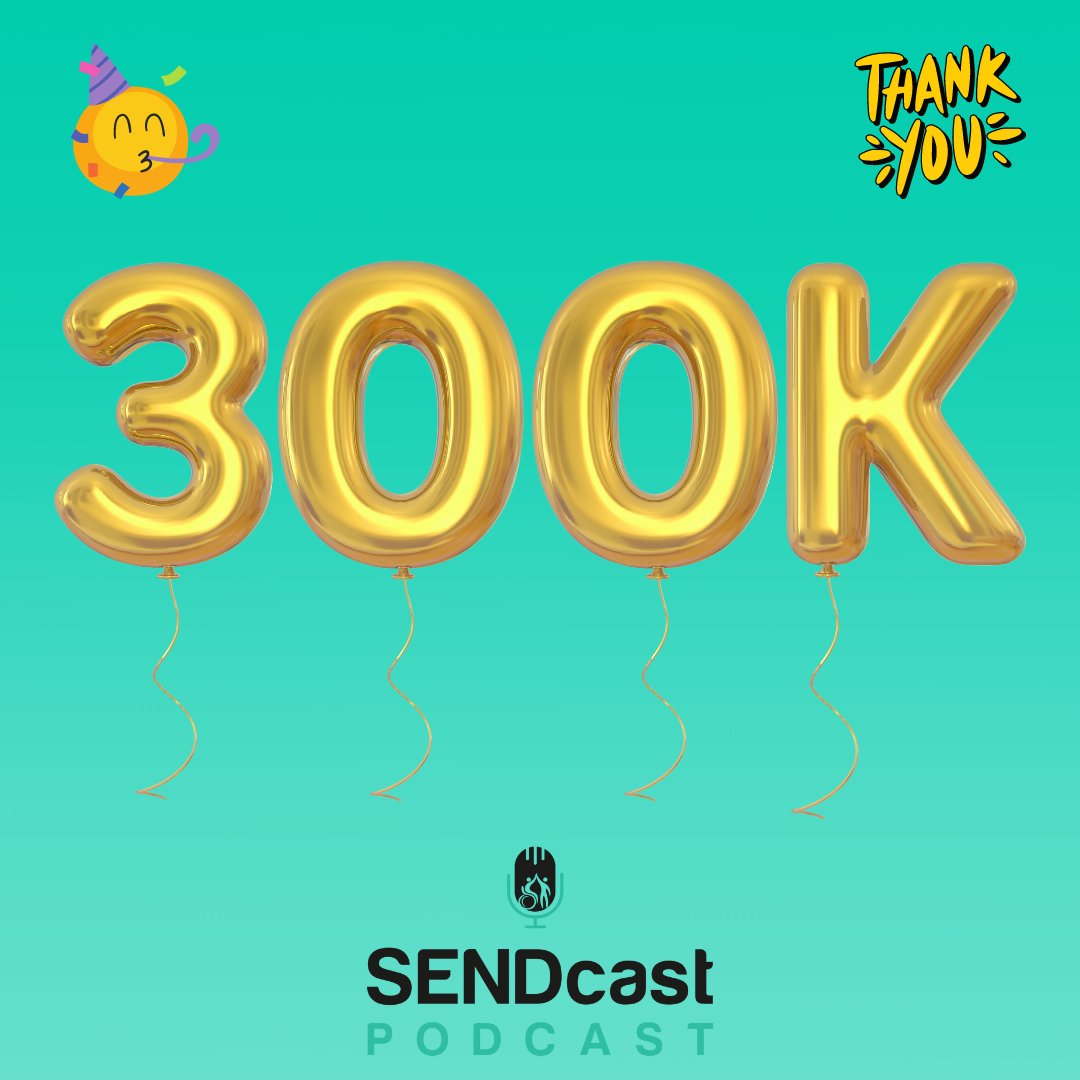 WOW! 😍🤩🙌 A huge thank you to everyone for listening to our little podcast - 300k downloads! You lot absolutely rock! ❤️❤️🫶 #podcast #thankyou #SEND #SENDmatters