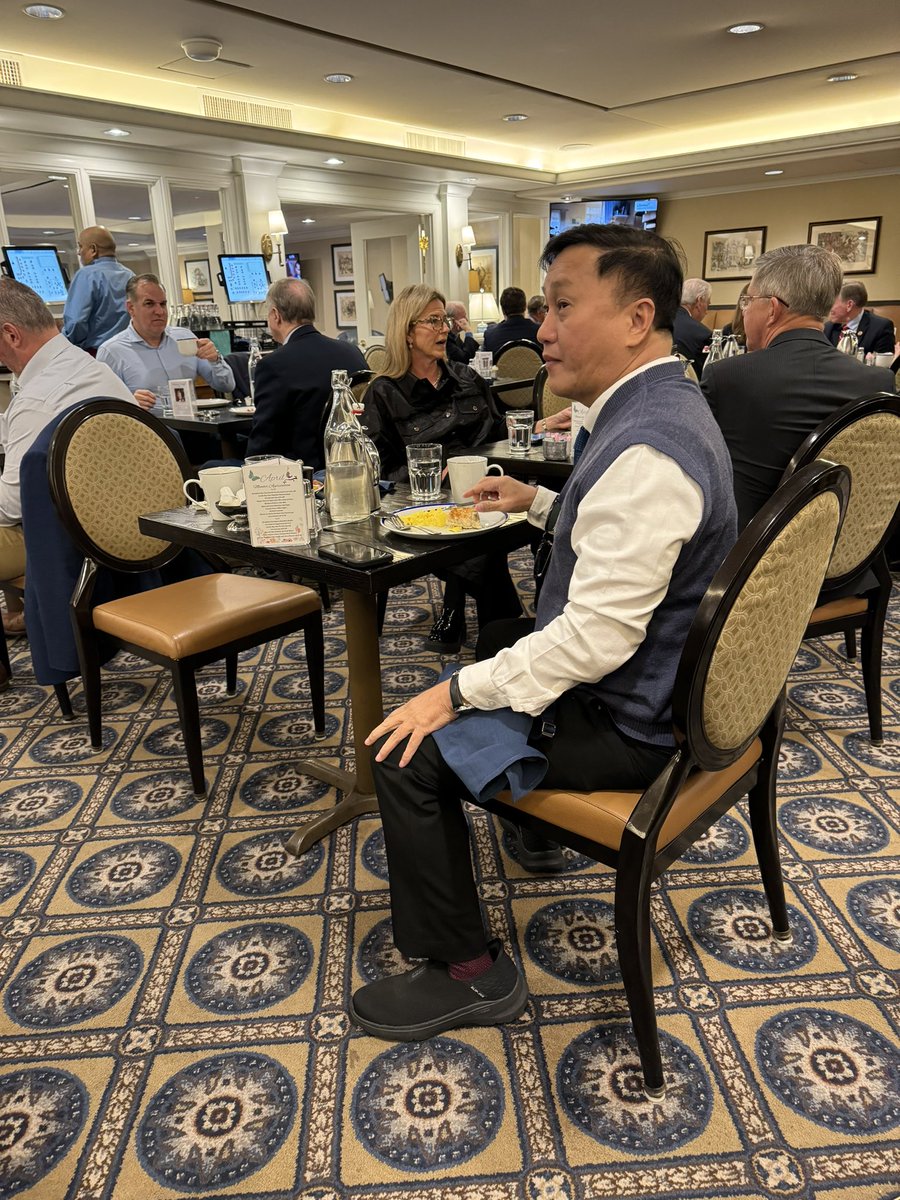Having breakfast here at the US Congress Capitol lounge with members of the US Congress in the background as they prepare for Committee hearings. My agenda for today is meetings with the US Department of Commerce with PBBM.