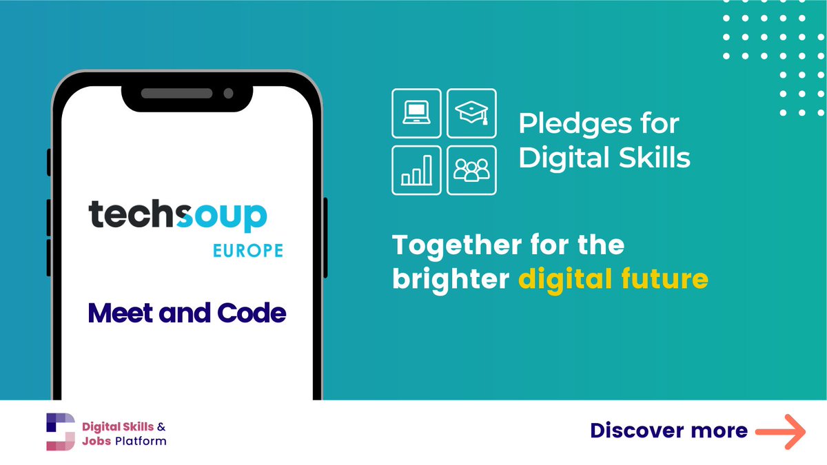 Meet and Code - together for the brighter digital future is an initiative from @TechSoupEurope is here to introduce children to coding and technology, bridging the digital divide by offering fun workshops that teach basic #DigitalSkills.

Discover more: digital-skills-jobs.europa.eu/en/inspiration…