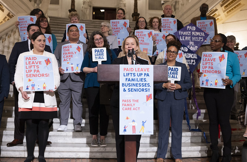 This week, advocates & lawmakers visited the Capitol this week to show their support for paid family leave at the Pennsylvania Capitol.

The #FamilyCareAct - which is sponsored by @SenatorCollett - would establish a statewide Family & Medical Leave Insurance Program.