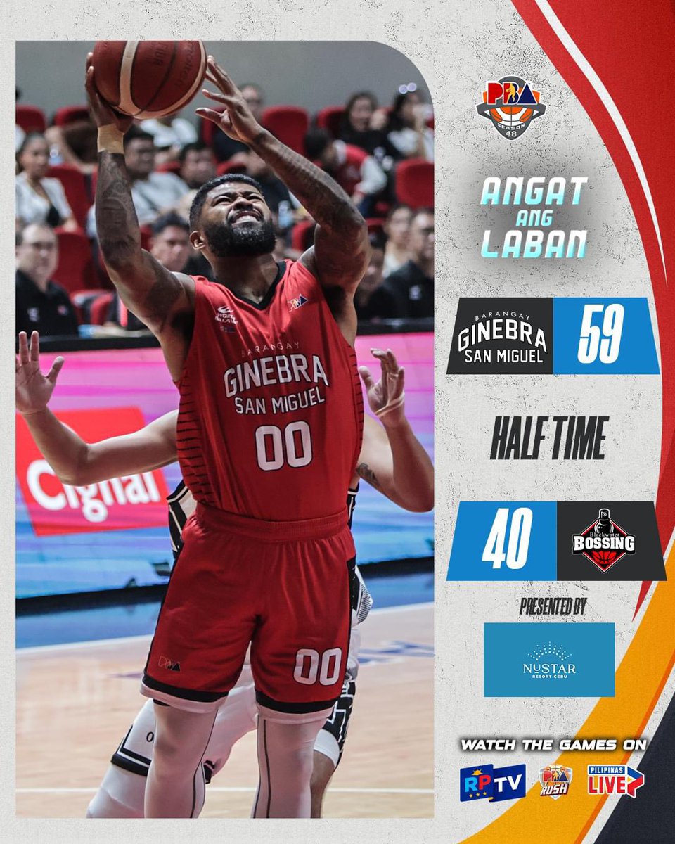 At the half: Gin Kings 💪🏼 #PBAAngatAngLaban