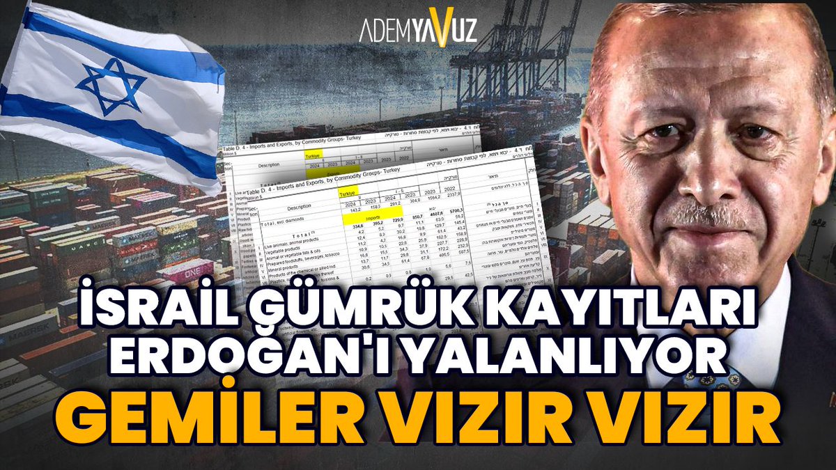 Yeni yayın-analiz; Gazze katliamı sürerken İsraille ticaret @RTErdogan rejiminin ayağına dolandı. Ne yapsalar toparlayamıyorlar. İsrail devletinin gümrük kayıtları AKP-MHP elitlerinin yalanlarını yüzlerine vuruyor. Belgeleriyle anlatıyorum 👇 youtu.be/DQIDW1DCW-Y?si…