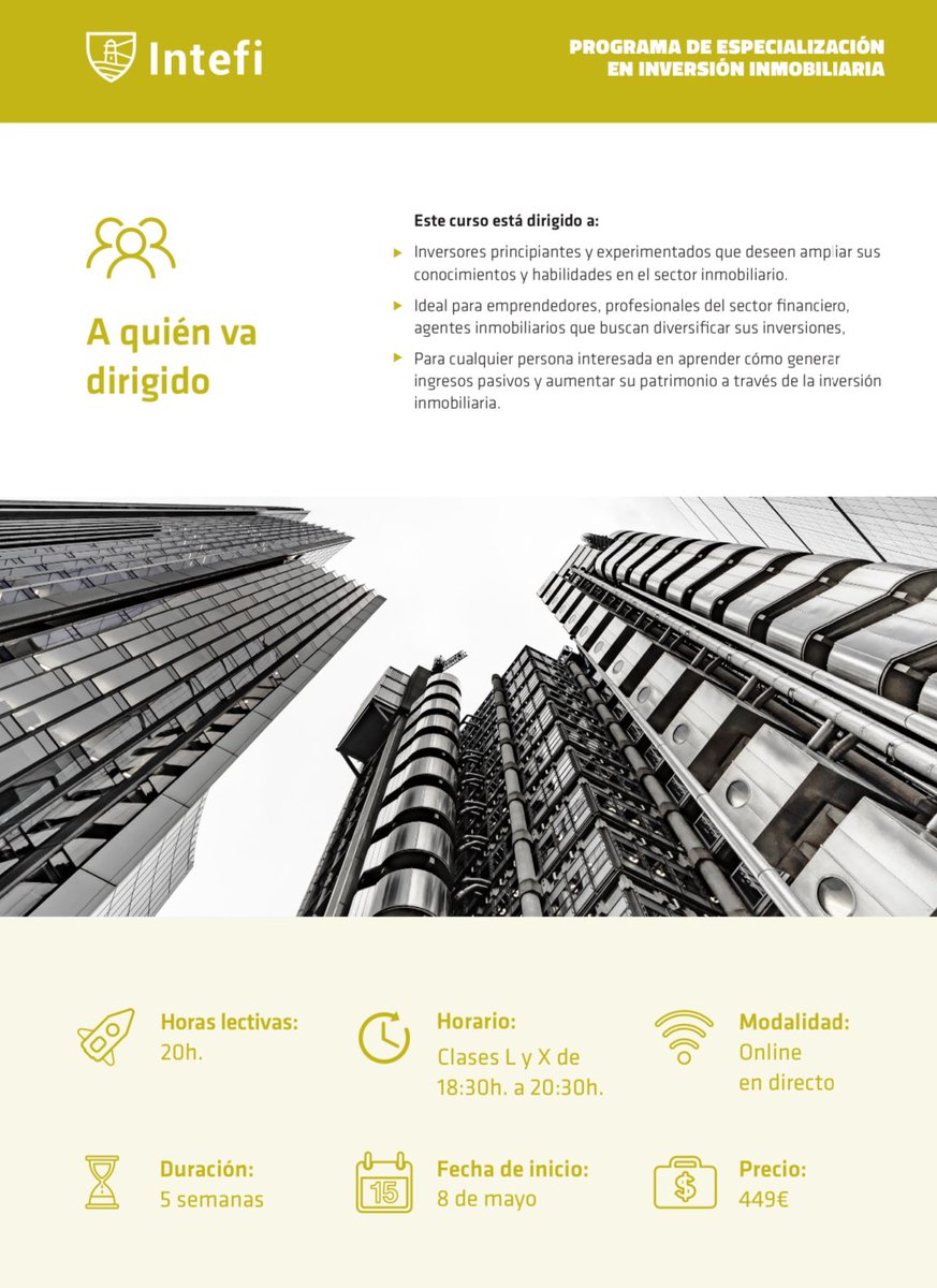 HMohedano_'s tweet image. 🏗️ ¡WOW! Ya somos +33.000 por aquí y esto hay que celebrarlo

🔥 Con @EscuelaIntefi os traigo un SORTEAZO de 1 PLAZA GRATUITA en su NUEVO PROGRAMA de ESPECIALIZACIÓN en INVERSIÓN INMOBILIARIA 

Participa:
1️⃣ Seguir a @EscuelaIntefi 
2️⃣ RT + Like 🔁+♥️
3️⃣ Registro (siguiente twit)