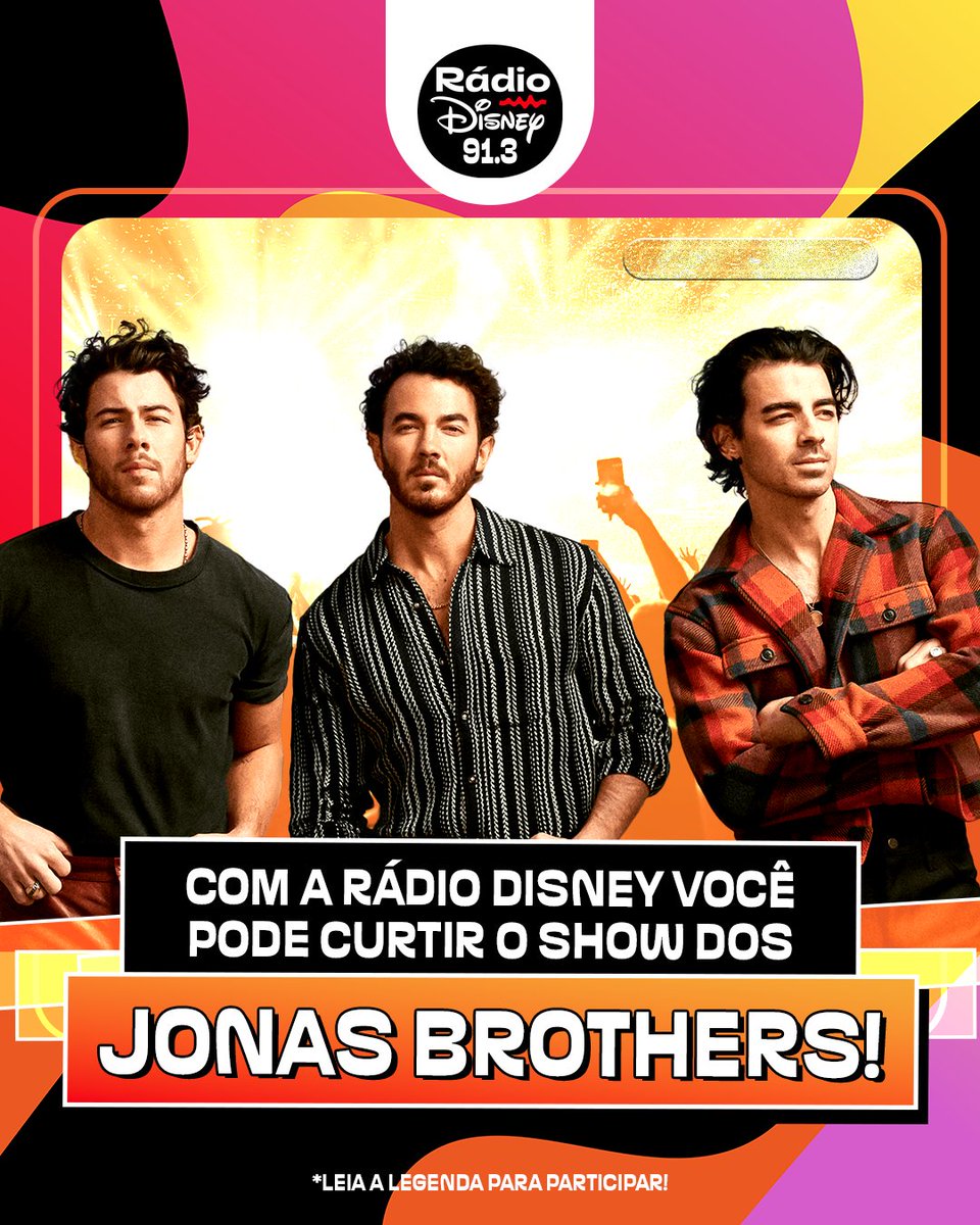 Os Jonas Brothers voltam depois de 10 ANOS para o Brasil! E a Rádio que é TUDO pode levar você e um acompanhante de PISTA PREMIUM! 🎫 Para participar basta seguir o nosso perfil e comentar sua música favorita dos Brothers! Pronto, depois disso já está concorrendo! 🤩