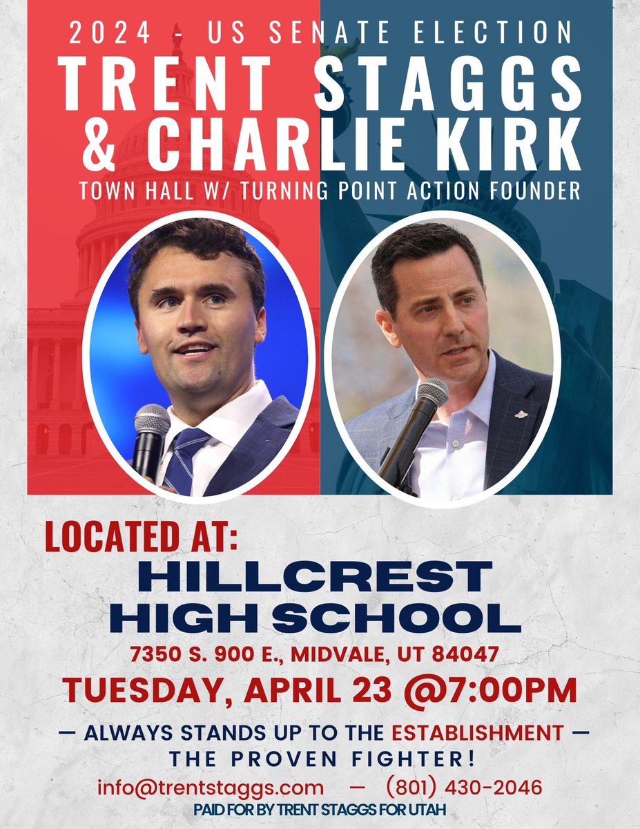 I'm excited to have @charliekirk11 joining us on the campaign trail on April 23rd.