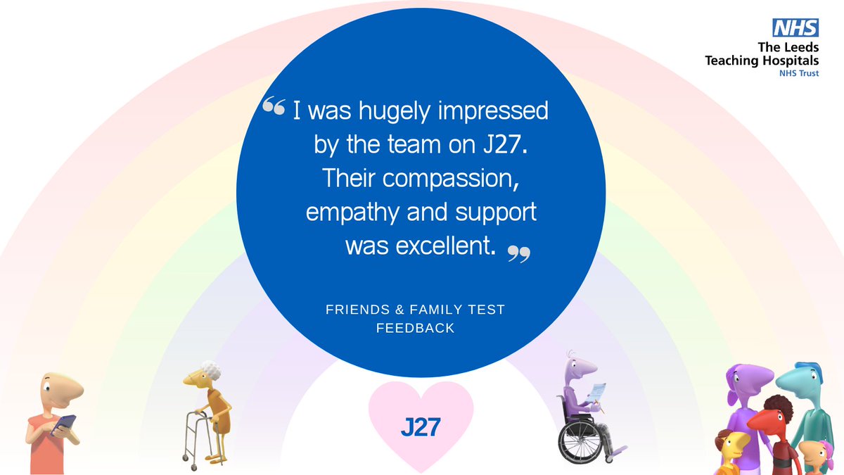 This week we're sharing this great comment from a patient who was cared for on ward J27 at St James's Hospital. #FFTFriday If you'd like to share feedback about your experience of care in our hospitals, please visit: leedsth.nhs.uk/patients/suppo…