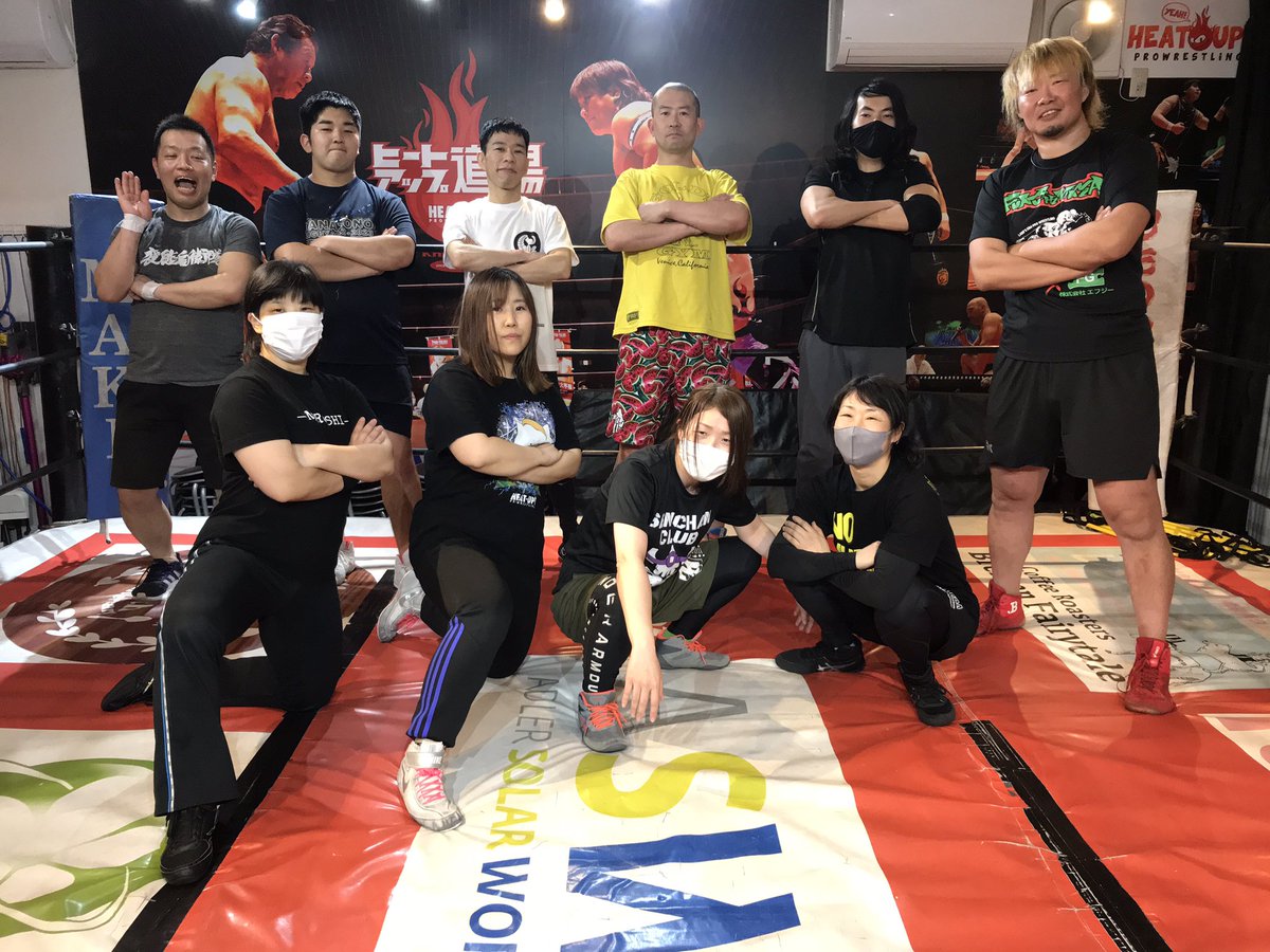 金曜兼平プロレスクラス！遅刻したけどコーナーワークには間に合った🏃‍♀️💨レディース多くて良きやねぇ🫶 今日は初めてリバーススプラッシュをやりました！マットなしではできないし、人に向かってなんて無理だけど楽しかった〜！ #ヒートアップ道場