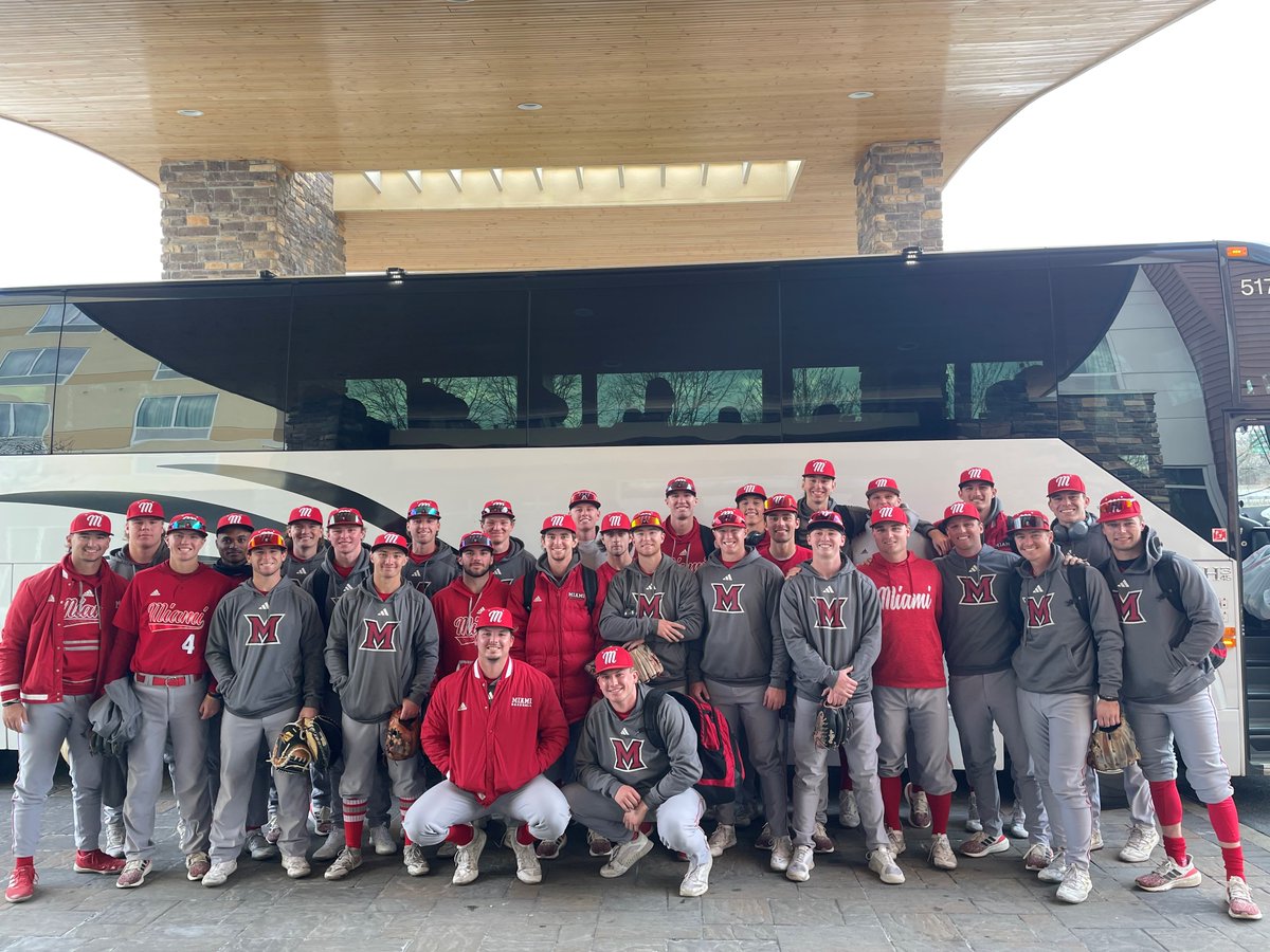 It’s another RedHawks Road Trip for Miami Baseball as they make the trip to Western Michigan for a 3-game weekend series! Thanks to Crown Charters for safely transporting our student-athletes, coaches, and staff all season long! #RiseUpRedHawks