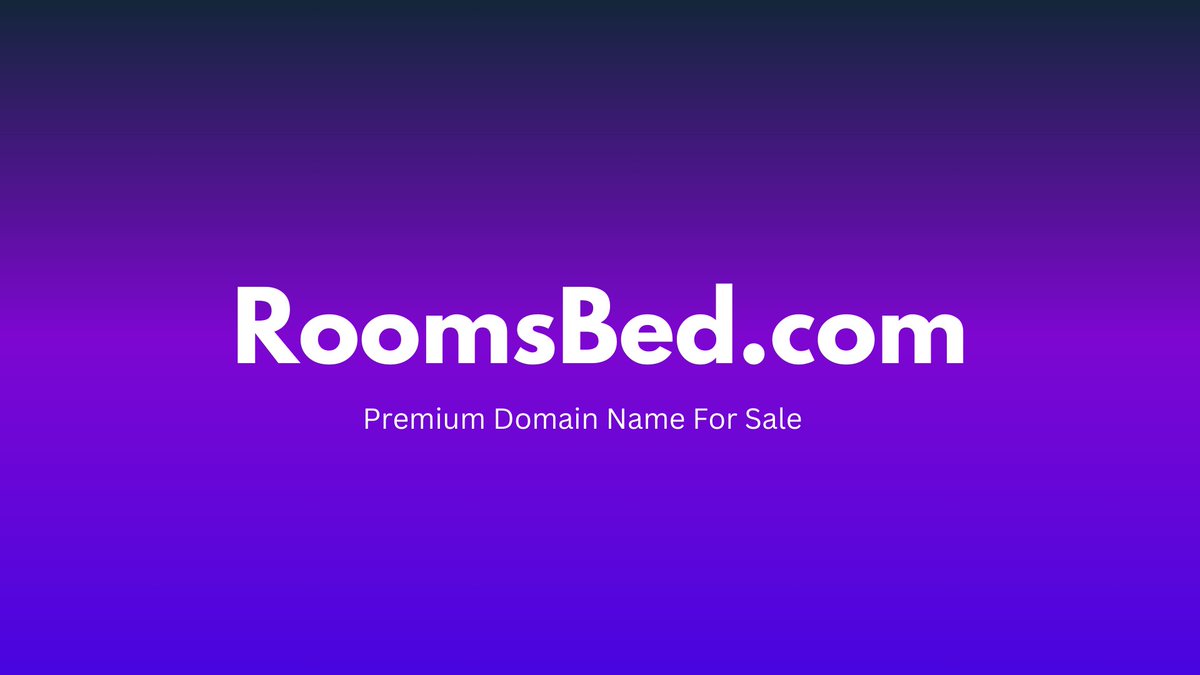 Turn dreams into reality with RoomsBed.com

On sale for just $3300 @Sedo 

Whether you're booking the next luxe getaway, styling chic interiors, or crafting cozy furniture, this domain is your gateway to greatness. 

Snag it before it’s bedtime! 🏨🛋️✨ #DomainForSale…