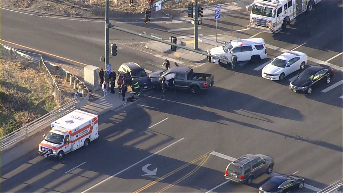 This is a crash in NW Denver on NB Federal at I-70.