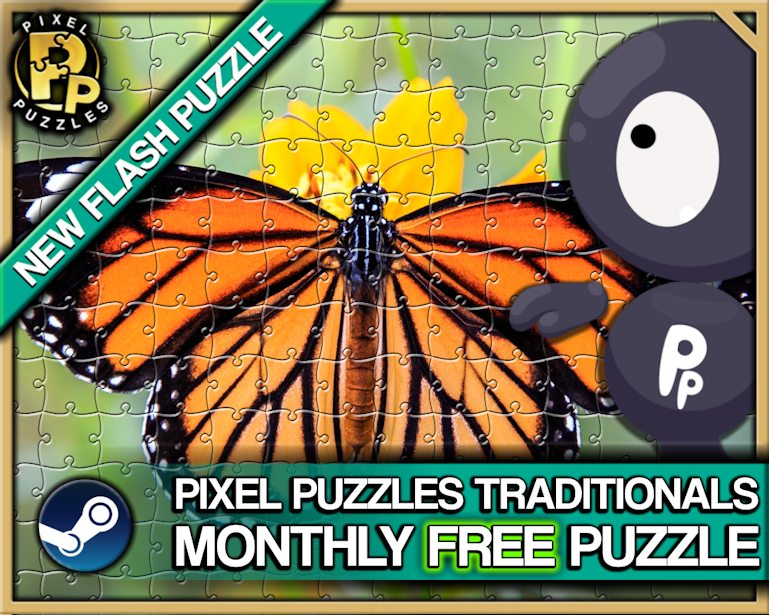 FREE Monthly Flash Puzzle!
store.steampowered.com/app/1058200

#jigsawpuzzle #puzzletime #videogames #puzzlegames #gaming #videogames