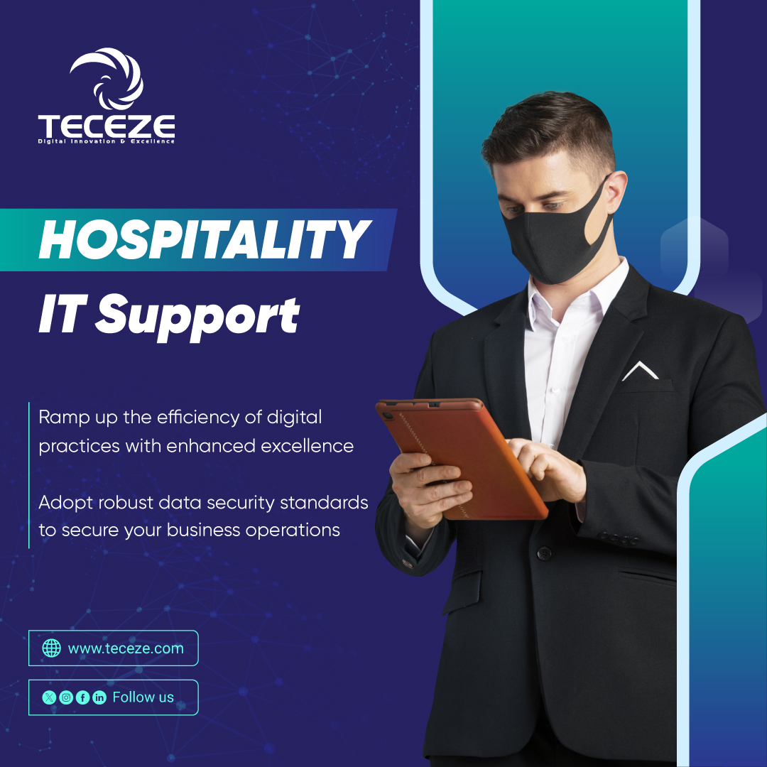 With customer service operations being a vital cog of business excellence, equip your digital practices with rigid data security standards. 

#teceze #hospitalityindustry #DigitalPractices #datasecurity #ITServices #serviceoperations #supportsolutions
