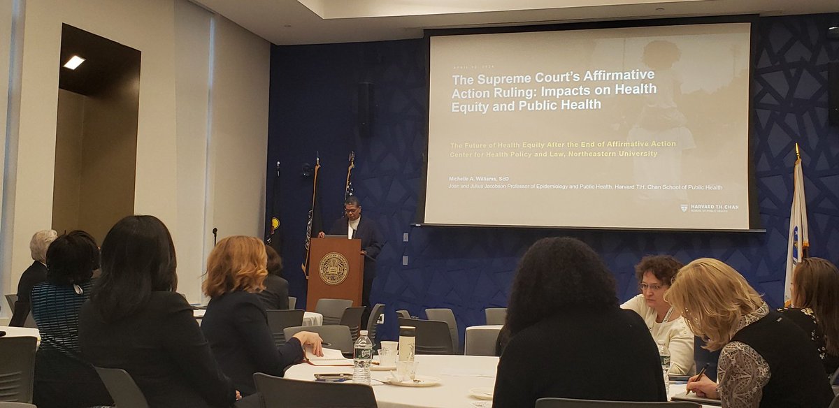 At @NUSLHealth @NUSL Annual Conference, Professor Michelle Williams @HarvardChanSPH @HarvardEpi presents 'The Supreme Court’s Affirmative Action Ruling: Impacts on Health Equity and Public Health'