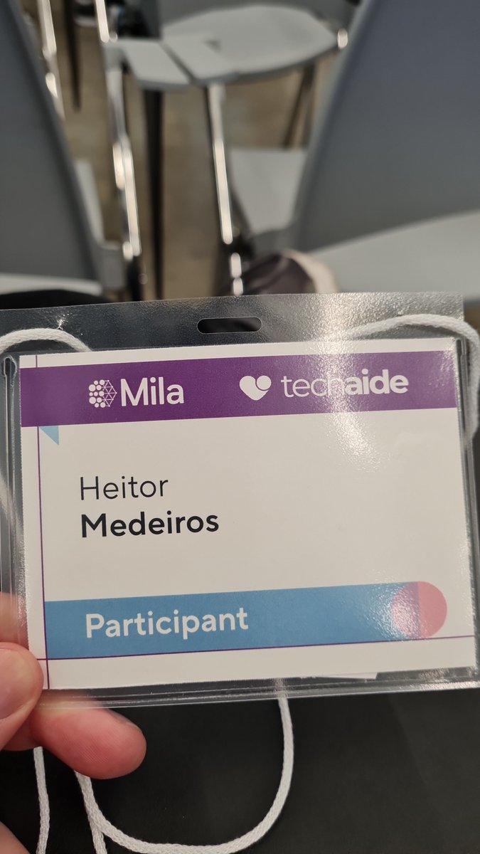 HeitorRapela's tweet photo. Wow, nice to be attending to @Mila_Quebec #techaide
I hope to learn a lot! 😁😁 https://t.co/nCHtKPkL2Q