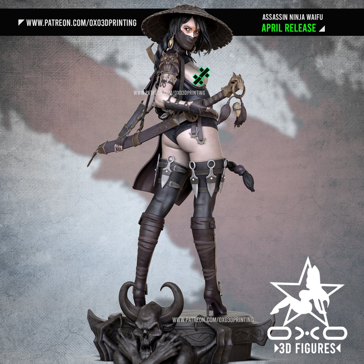 🥷🏾Thrilled to unveil Assassin Ninja Waifu for April Release!

NSFW update

Join us👉 patreon.com/oxo3dprinting

#miniaturepainting #3DPrinting #tabletopgaming #tabletopgames #pinups #Assassin