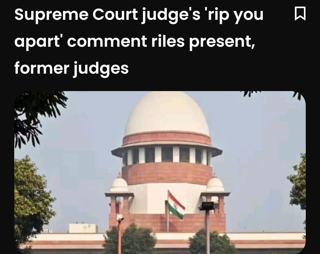 Power of Outrage & Hindu Unity 🔥🔥🔥. When Hindus Condemn The Language on SM since 3 days Huge Impact !! Former Chief Justices & Judges of the Supreme Court criticized Justice A Amanullah's 'rip you apart' comment & compared it loose comment not befitting a Judge.