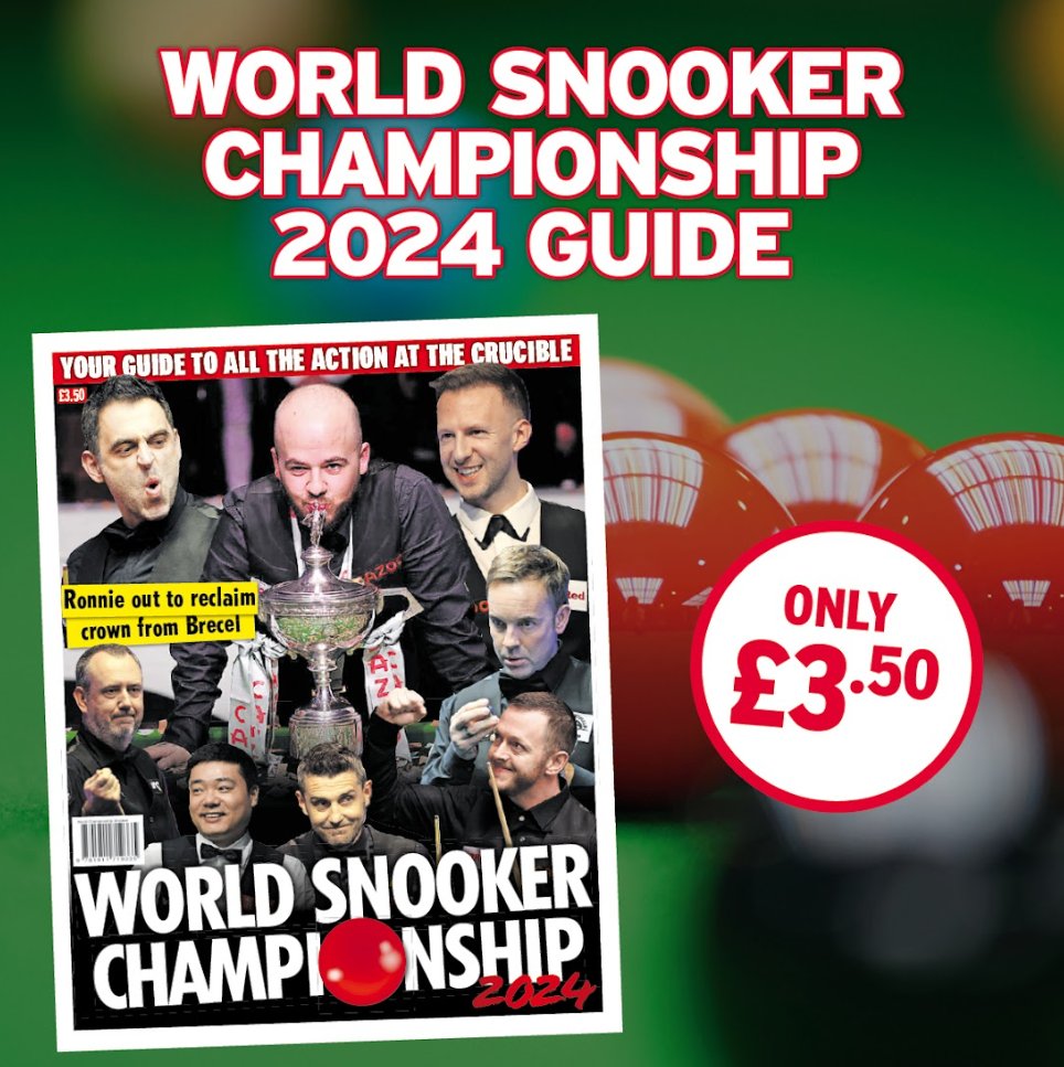 Big team effort but have enjoyed pulling together this World Snooker Championship preview. Available now in shops, or here: shop.regionalnewspapers.co.uk/world-champion… Interviews with some of the players, legends, WST management, snooker hypnotherapists (yes, really), presenters, all sorts 🎱